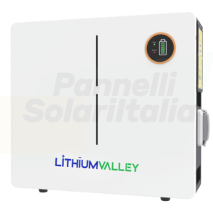 Batteria al litio da 5,12 kWh LV-BAT-W5.12Ac - Lithium Valley - LiFePO₄, 100Ah, montaggio a parete